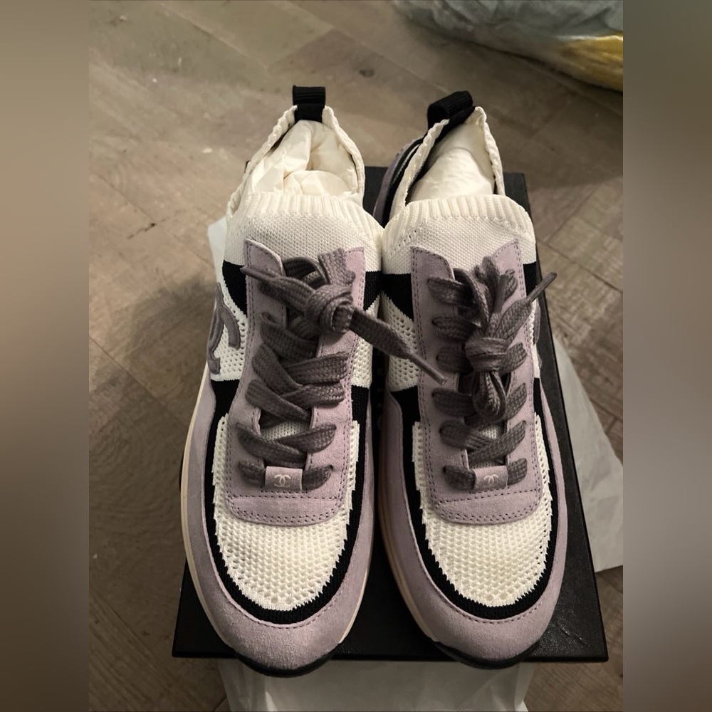 CHANEL Monochrome Athletic Shoes - Picture 3 of 5